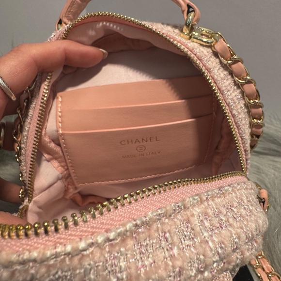 Chanel Beauty Makeup Pink Mini Tweed Backpack~NIB - Picture 6 of 9